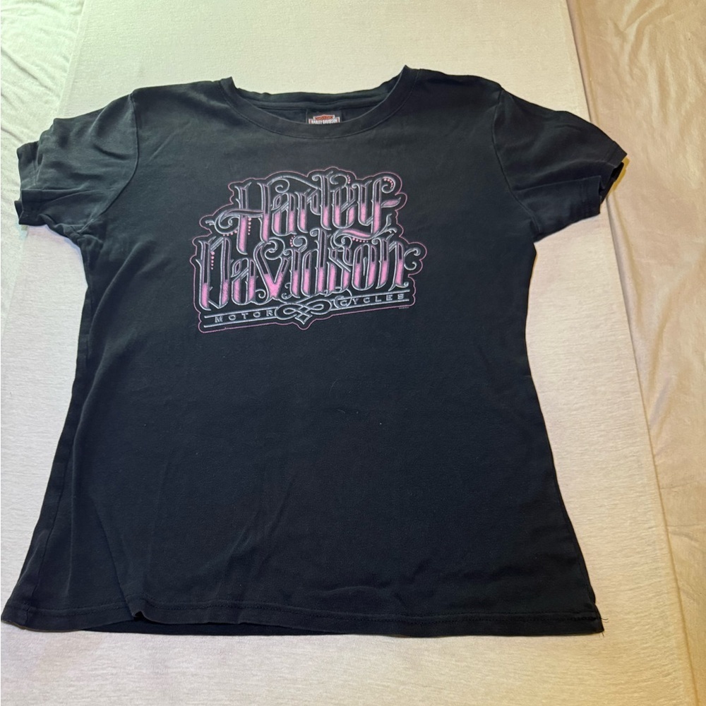 Harley-Davidson Black Tee with Orange Logo